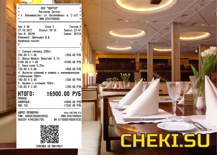 Ресторанные чеки в Екатеринбурге Ресторанные чеки в Екатеринбурге